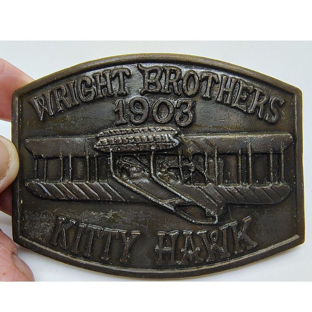 Wright Brothers 1903 Kitty Hawk Vintage Belt Buckle - Etsy