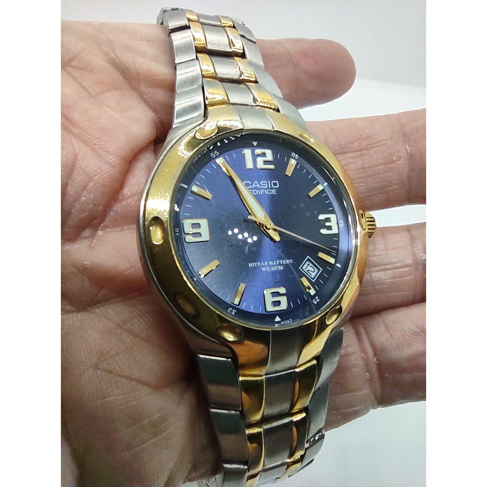 CASIO EDIFICE 時計 Casio Edifice Ef-1106 2719 Date Vintage Purple Face Watch - Etsy