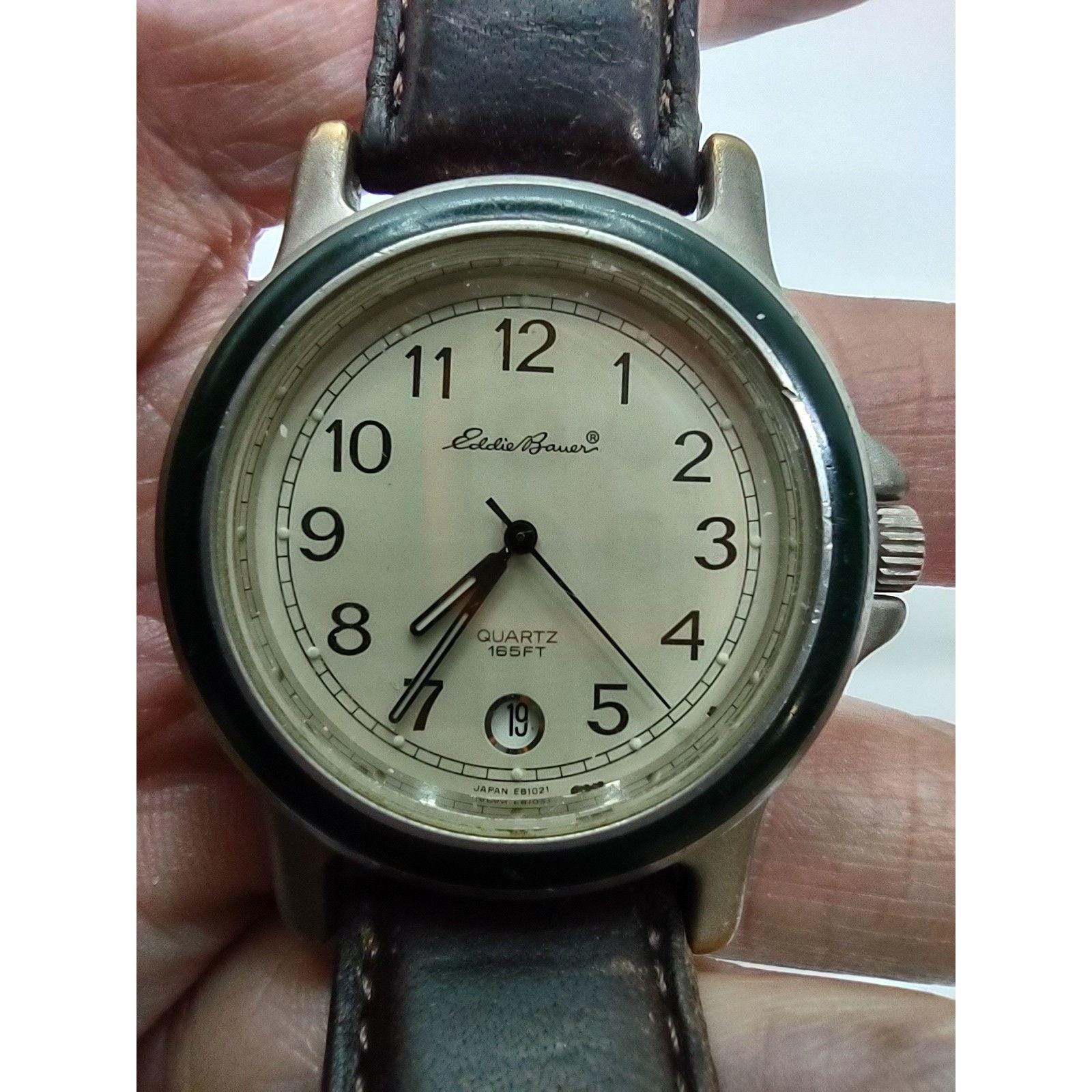 Vintage Eddie Bauer Women Wristwatch Brown Leather band Quartz Analog Watch 30 Years of Eddie Bauer Watches: Part 2 – Lowly Caliber main image 2