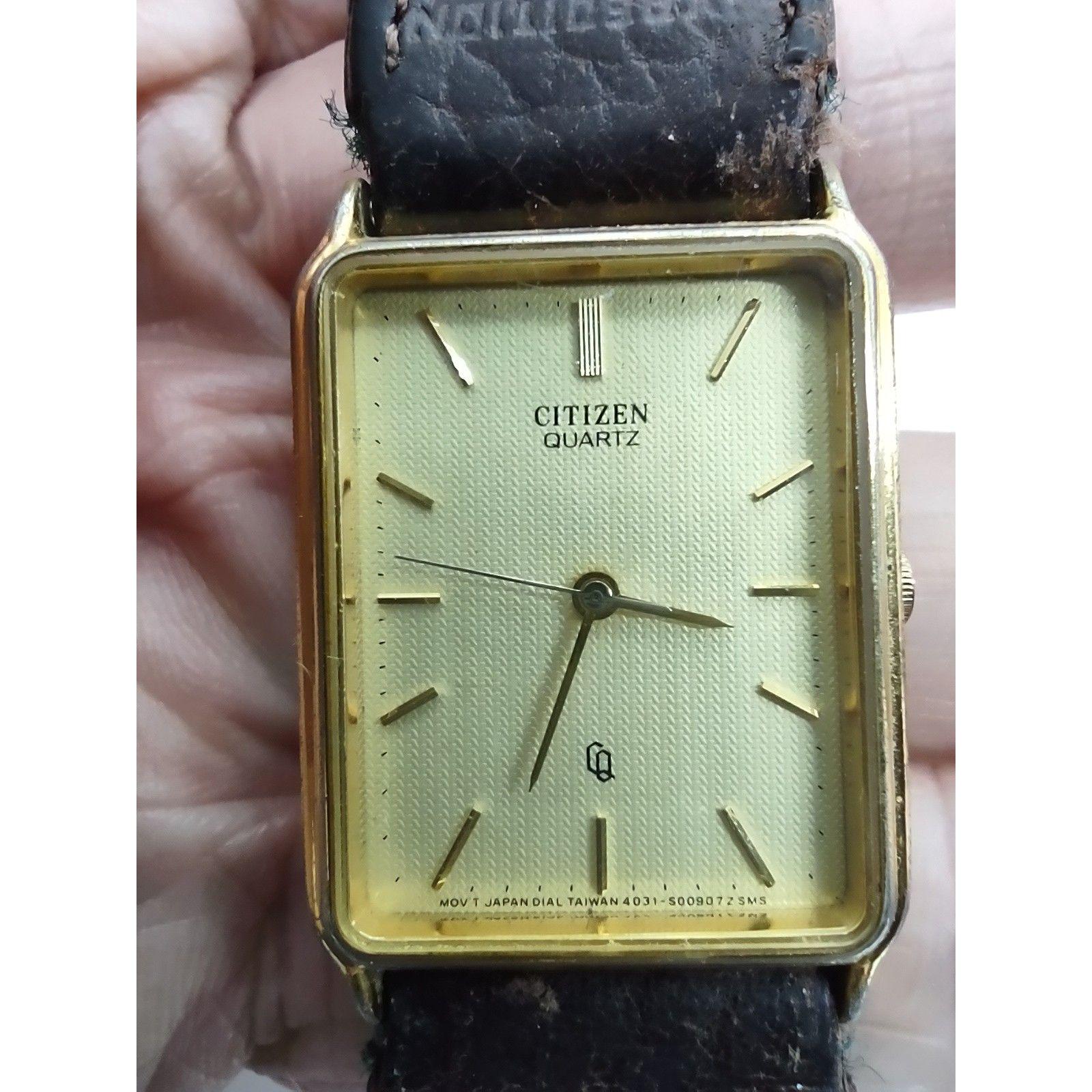 Citizens Quartz Vintage Tank Watch 401-894-804 SMW 708-2347 38
