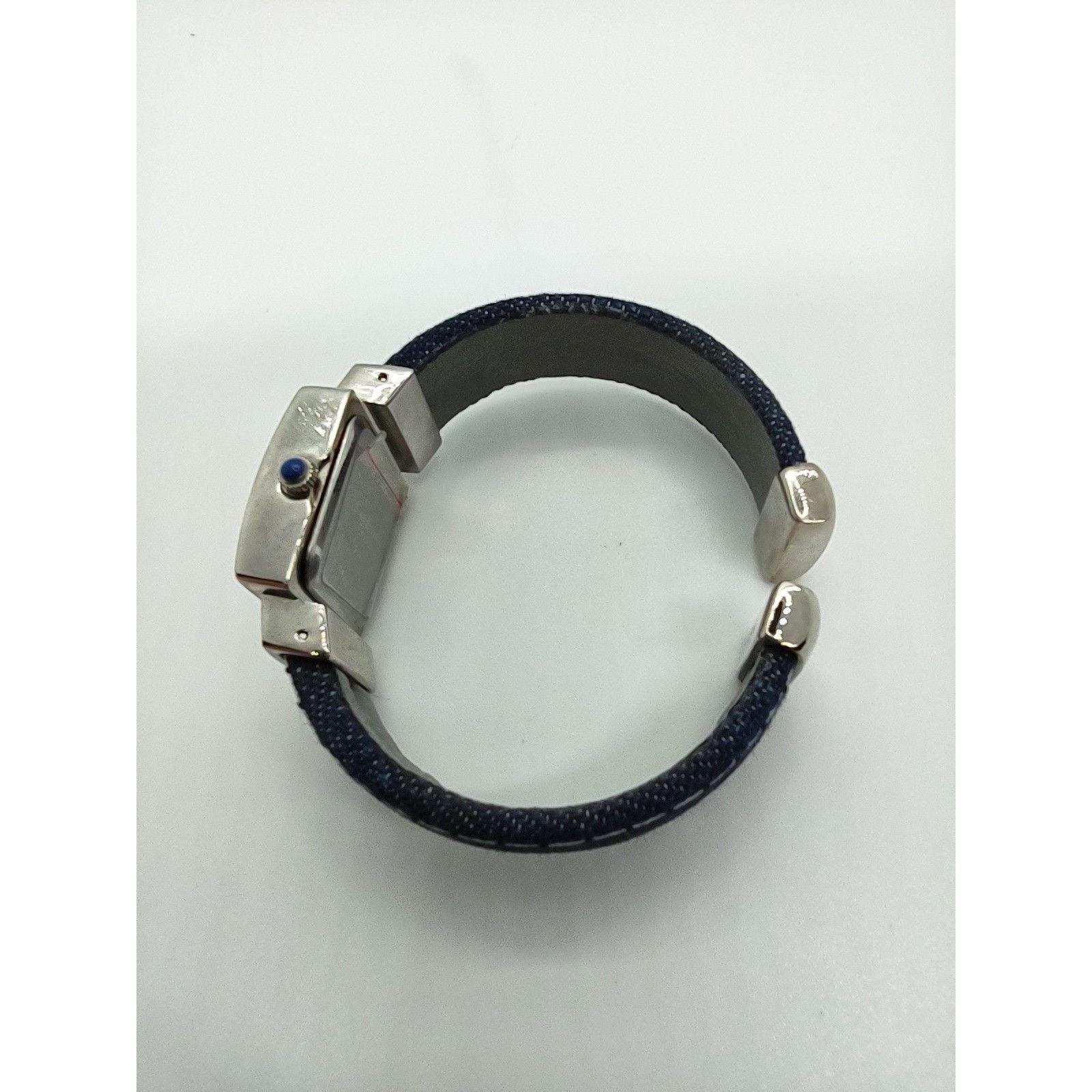 Joan Rivers Classic Bange Cuff Vintage Watch - Blue Face - Etsy display picture 2