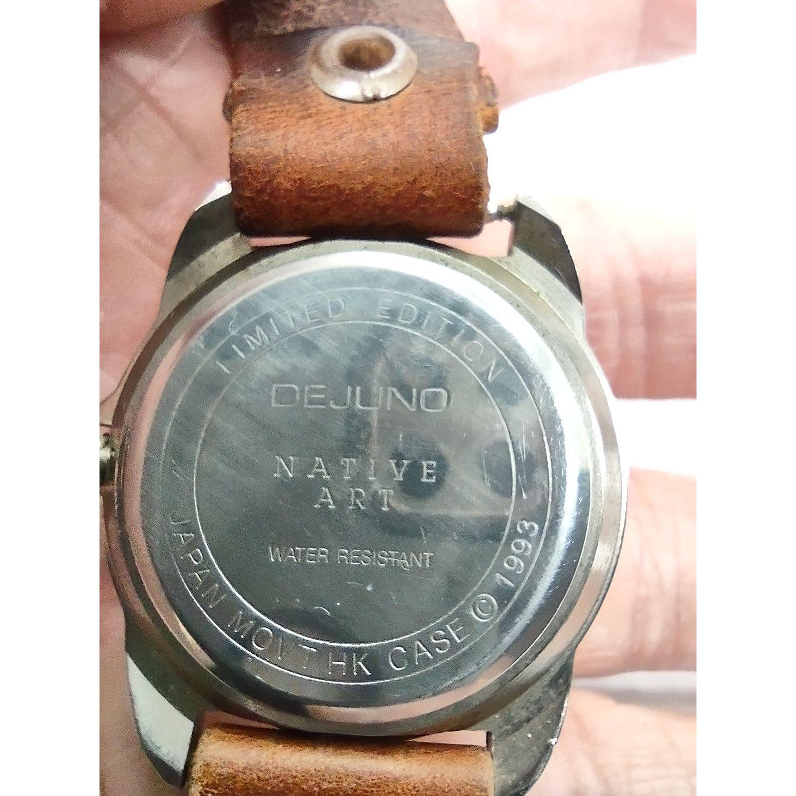 Vintage De Juno Watch Leather Strap Limited Edition 1993 RARE Tribal New Battery Dejuno Limited Edition Native Art Vintage Rare 1993 Watch - Etsy main image 2