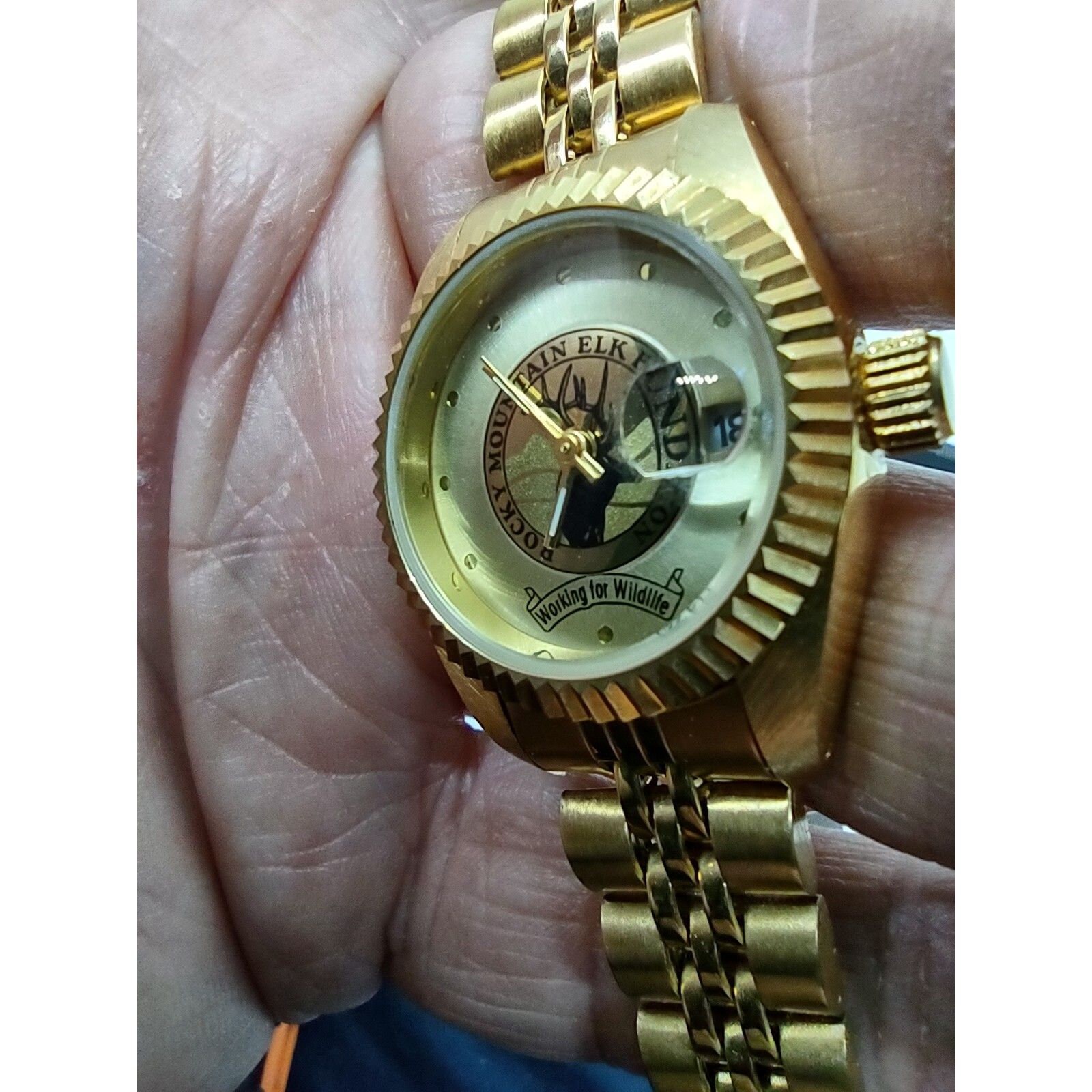 Croton 23K Gold Plated Rocky Mountain Elk Foundation W/ Date 