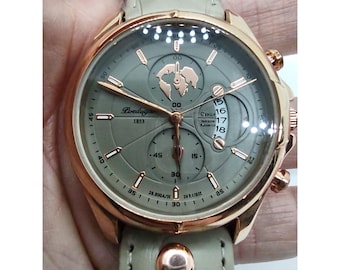 Poedagar Date Watch With Faux Dials