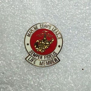US Marine Corps League Semper Fidelis Life Member Lapel Pin