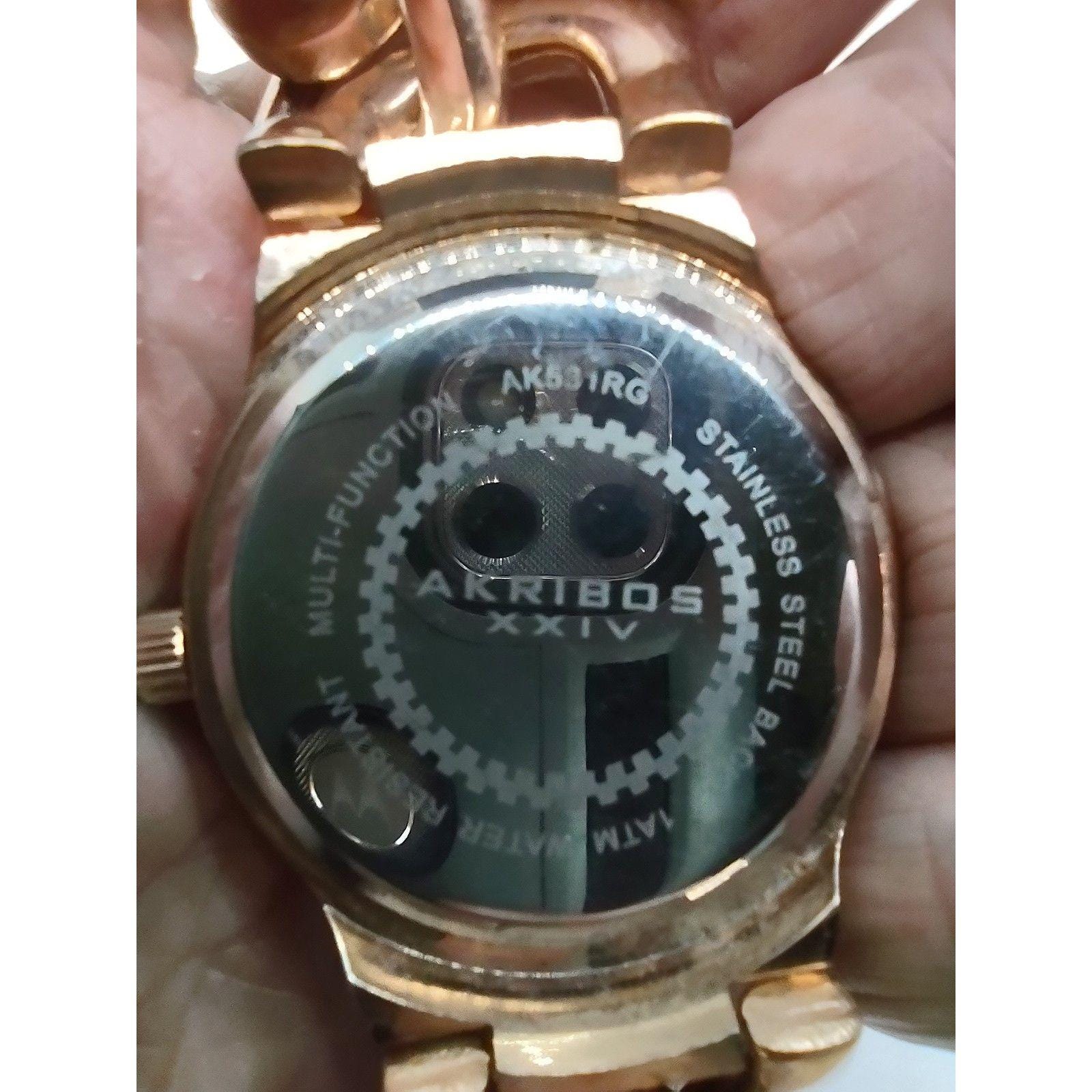 AKRIBOS AK531RG Womens watch Akribos XXIV AK531RG Day/date/24-hr Ladies Bracelet Watch - Etsy main image 3
