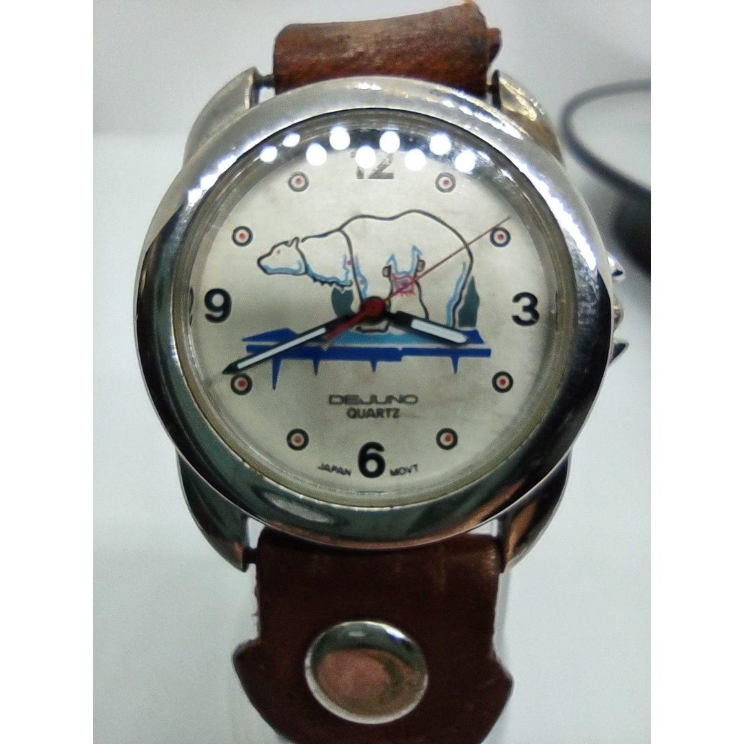 Vintage De Juno Watch Leather Strap Limited Edition 1993 RARE Tribal New Battery Dejuno Limited Edition Native Art Vintage Rare 1993 Watch - Etsy main image 3