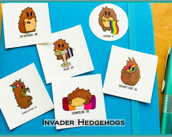 Invader Hedgehog Pride Stickers