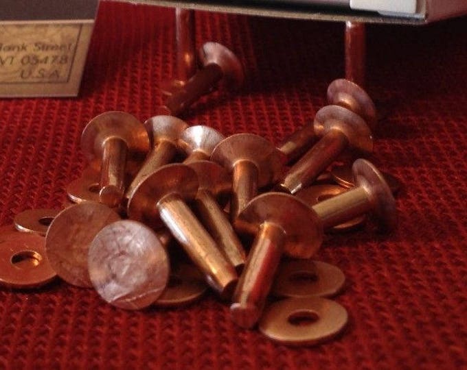Copper Rivets and Burr 12 1 Lb Box 3 Sizes T468 Etsy