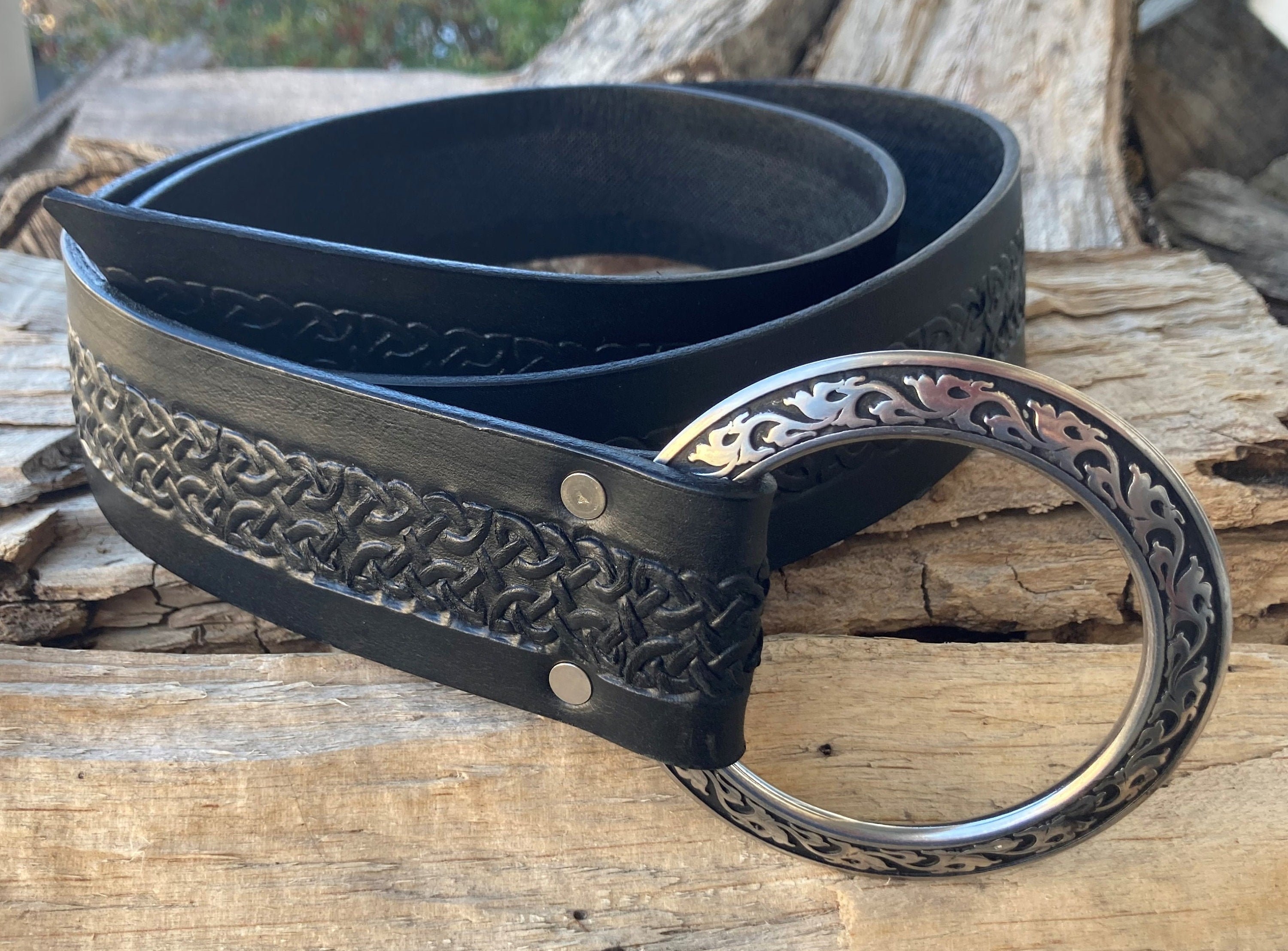 Wide Leather Pirate Belt - Etsy display picture 3