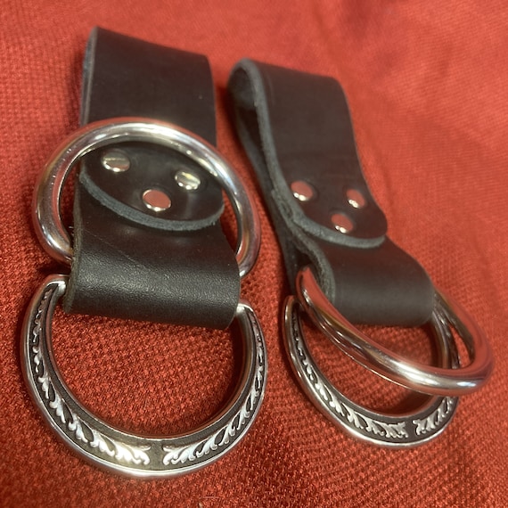 A pair (2) of Wider (1.5") D-ring (dee ring) Skirt Hikes/Hikers Straps for Renaissance Faire SCA LARP Rennie Scottish Games