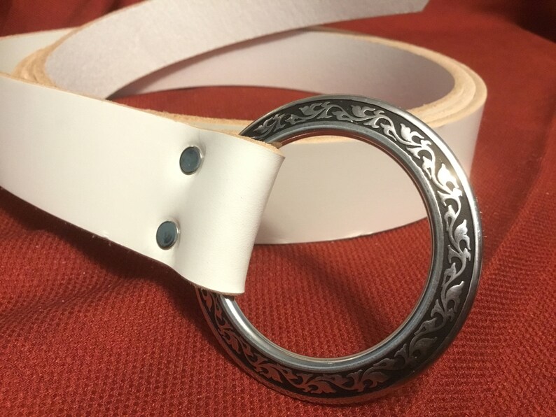 1.75 Wide White Knight's Medieval Ring Belt Choice Etsy