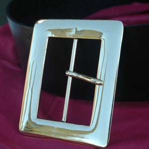 HIGH Quality Solid Brass Buckle for 4&quot; Wide Leather Coca Cola Santa Rennie Pirate SCA LARP
