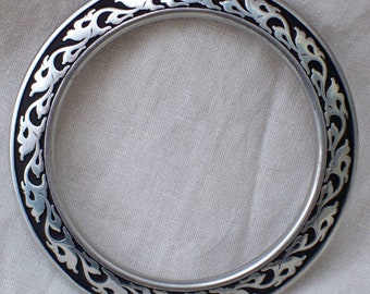 Large Decorated Engraved Belt Ring Renaissance Medieval SCA LARP Pirate Steampunk Rennie - Stainless Steel