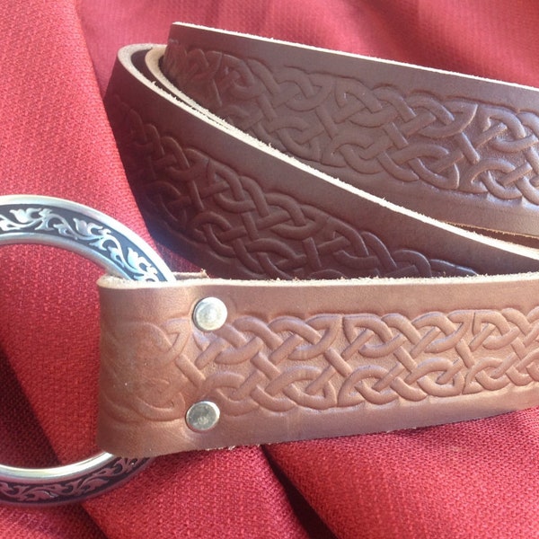 1.5 inch Celtic Knotwork Ring Belt