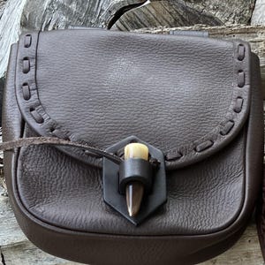 Thorn Pouch Gürteltasche aus braunem Leder - Mittelalterlicher Ren Faire LARP, SCA und Cosplay