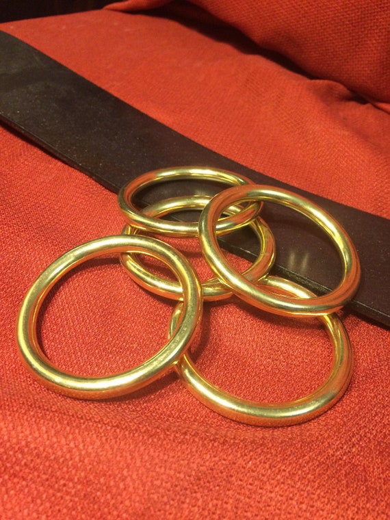 2" I.D. Solid Brass O Rings for Belts Tack SCA LARP Medieval Dagohir Ren Faire