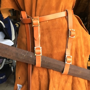 3/4&quot; Wide Medieval Buckle Belt & Scabbard Keepers - SCA, Faire, Sword, Rennie, Knight, Pirate, Viking
