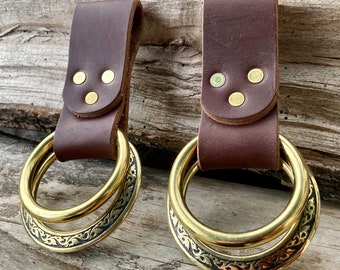 A pair (2) of Wider (1.5") O-Ring Skirt Hikes/Hikers Straps for Renaissance Faire SCA LARP Rennie Scottish Games