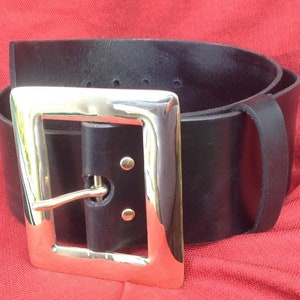 4&quot; Wide HIGH Quality Solid Brass Buckle Belt for Coca Cola Santa Rennie Pirate SCA LARP