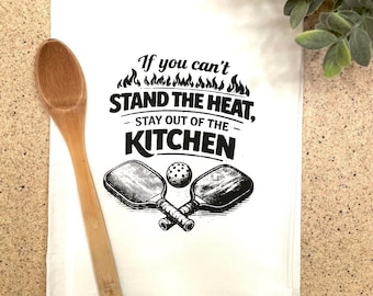 Pickleball Kitchen Towel Gift Idea Player Fan Housewarming Present Tournament Prize Coach Appreciation Team Celebration Funny Tea Towel gift