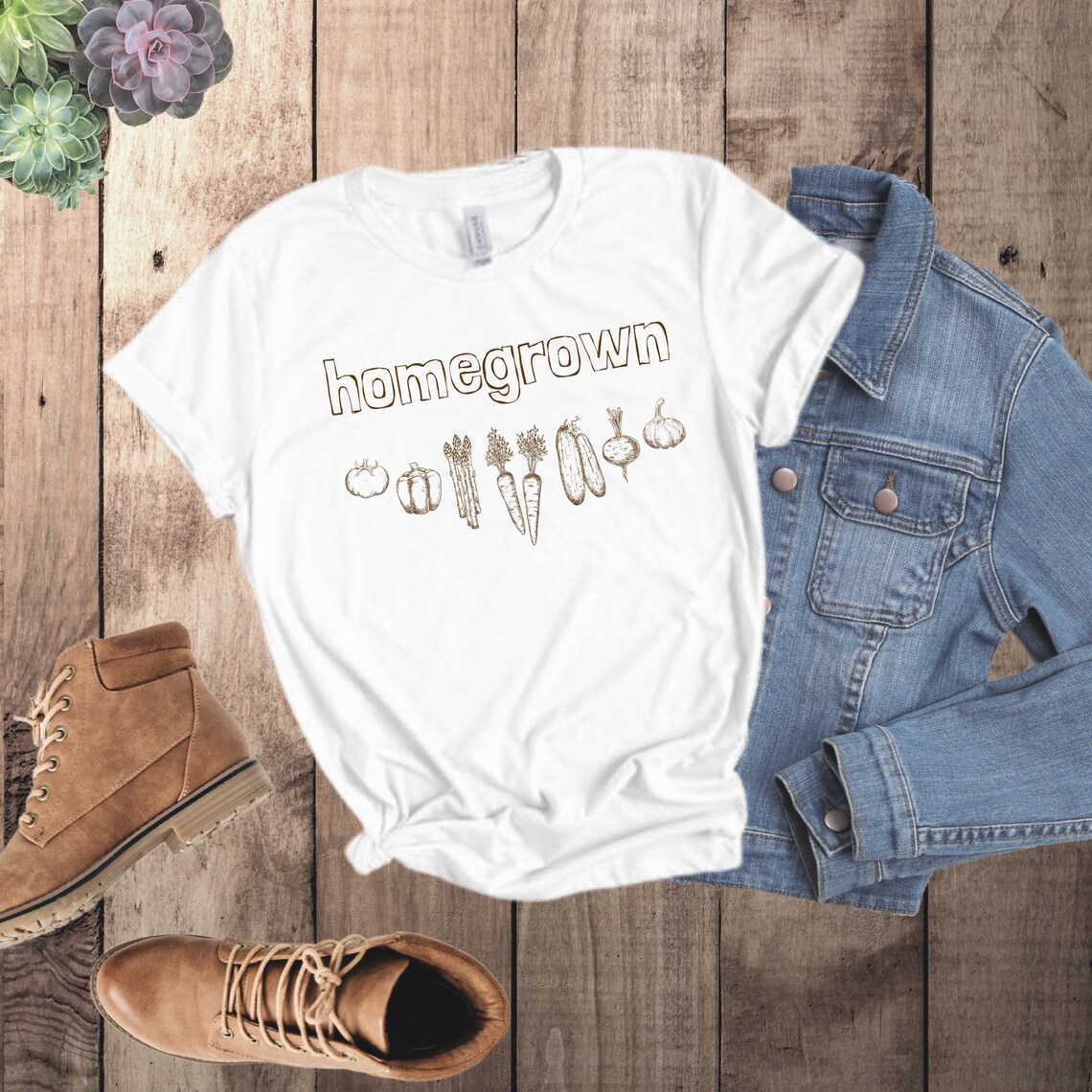 Homegrown Garten Tshirt GartenTshirt Gärtner Geschenk Pflanze Etsy