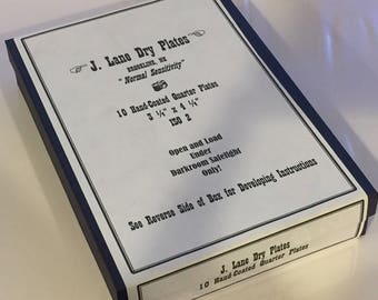 6.5 x 9 or Sixth Plate size New Dry Plates, Pack of 10, Black and White, ISO 2
