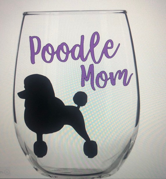poodle wine glasses