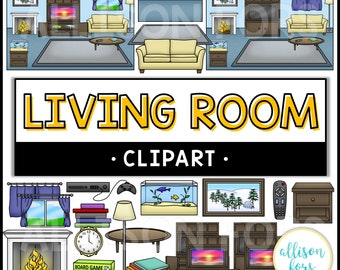 Living Room Clipart Etsy