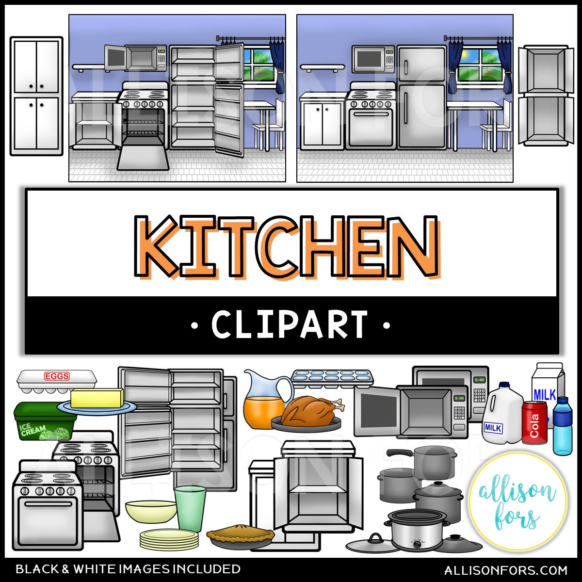 Kitchen Clip Art Etsy