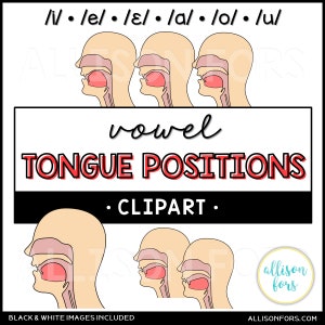 Vokal Zunge Positionen ClipArt
