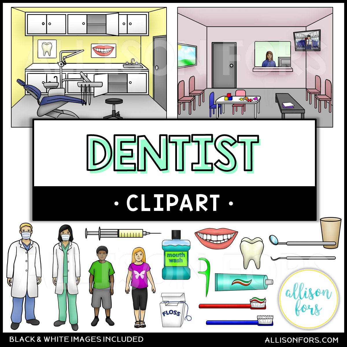 Dentist & Dental Hygiene Clip Art Etsy