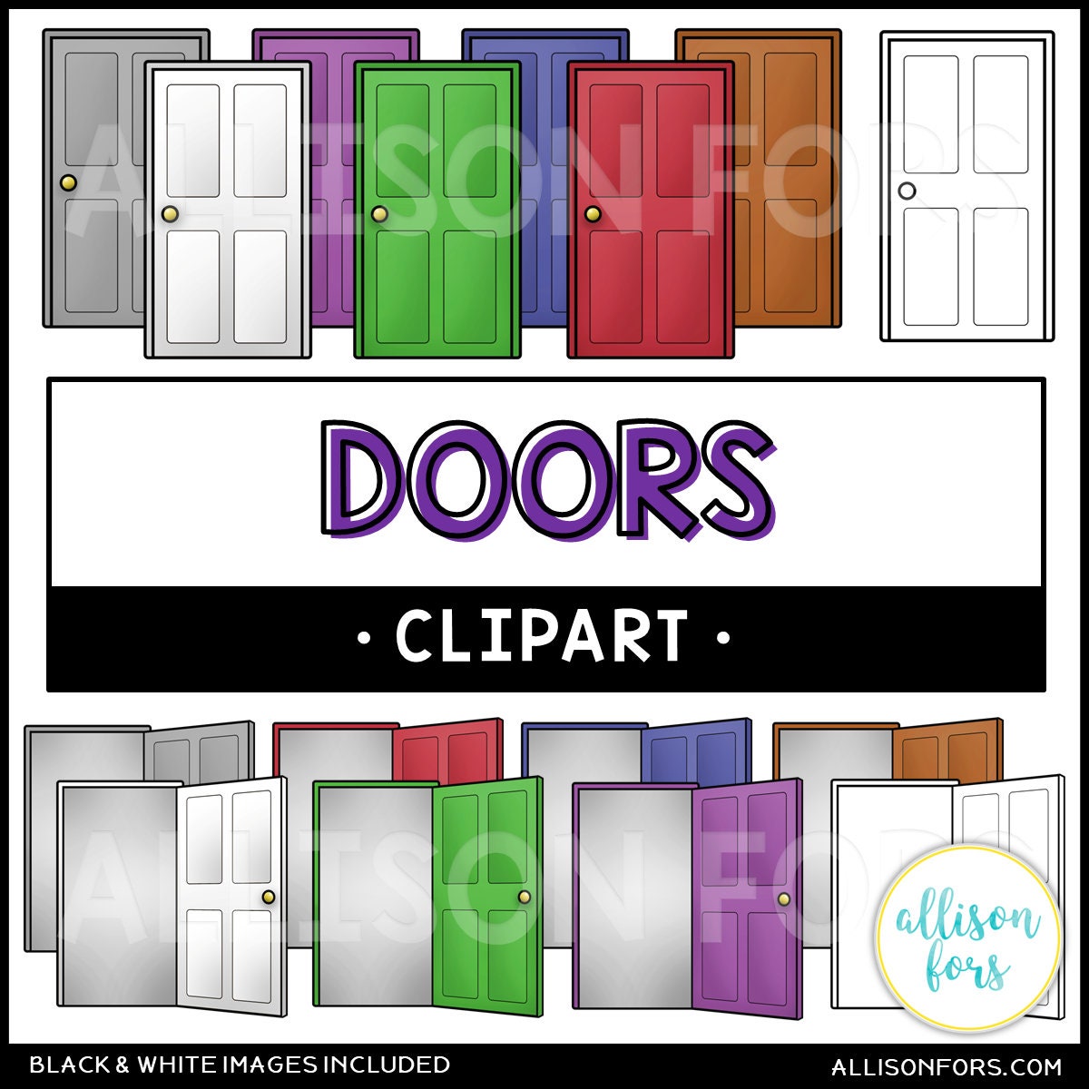 Doors Clip Art Etsy