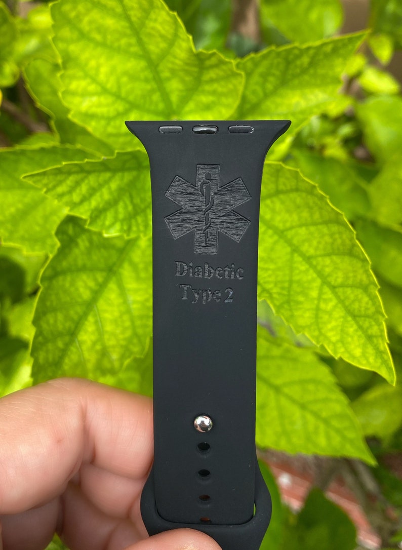 Medical Alert Apple Watch Silicone Band For All Series. Etsy