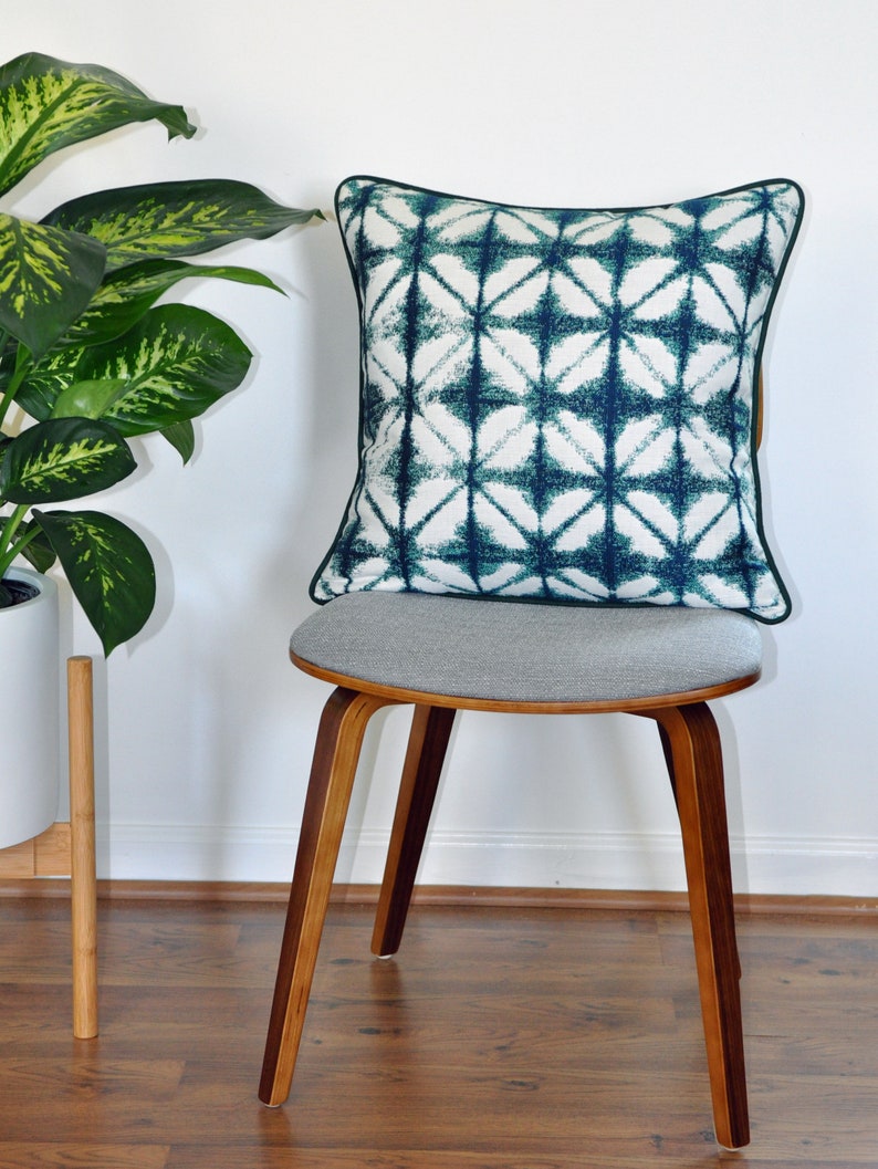 Sunbrella Pillow Cover Sunbrella® Fabric Green and White ...