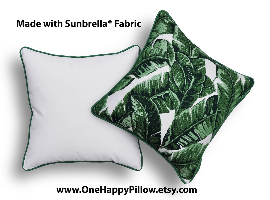 White Pillow Cover sunbrella® Fabric solid White Throw Etsy