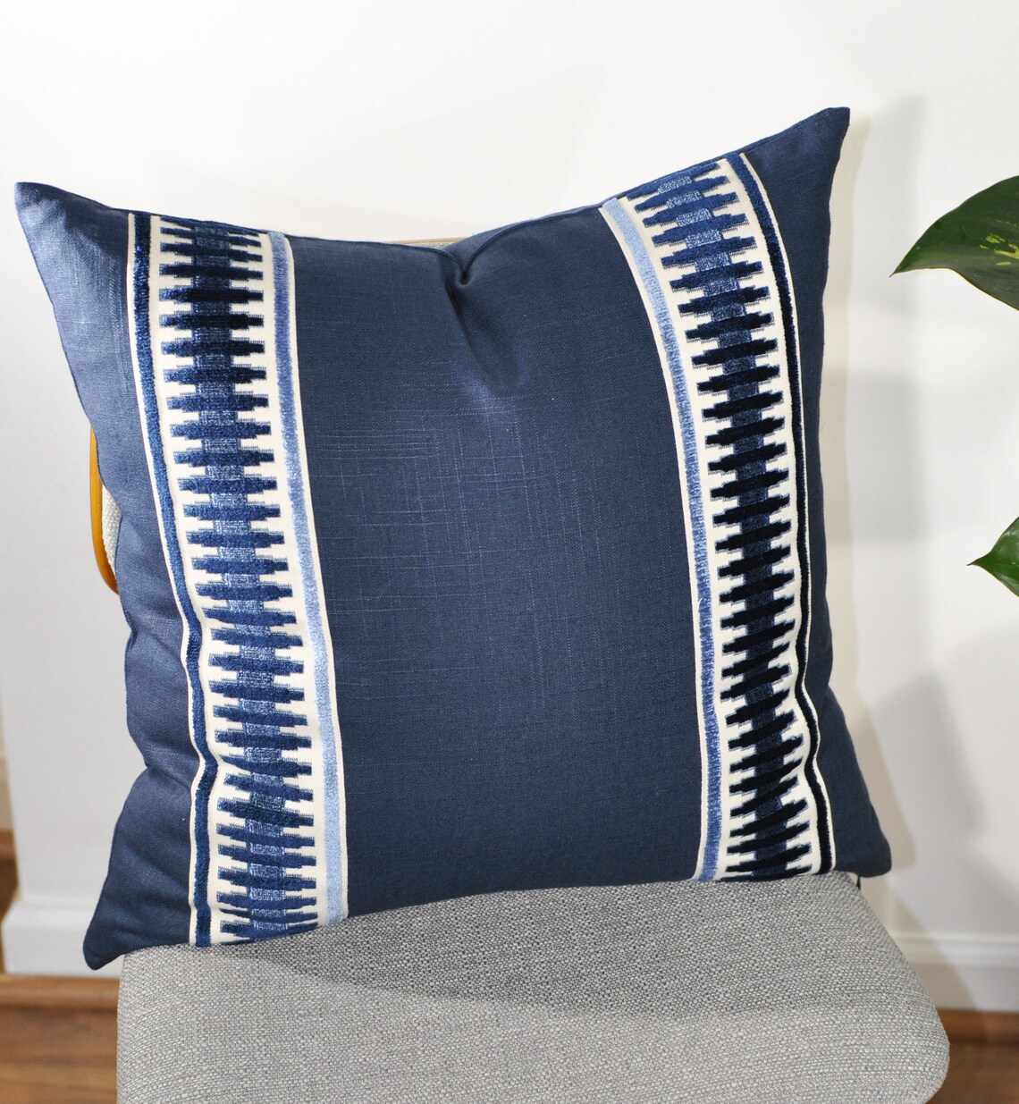 Navy Linen Pillow Cover Navy Blue Pillow Cover euro Pillow Etsy