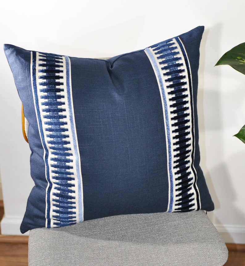 Navy Linen Pillow Cover Navy Blue Pillow Cover euro Pillow Etsy
