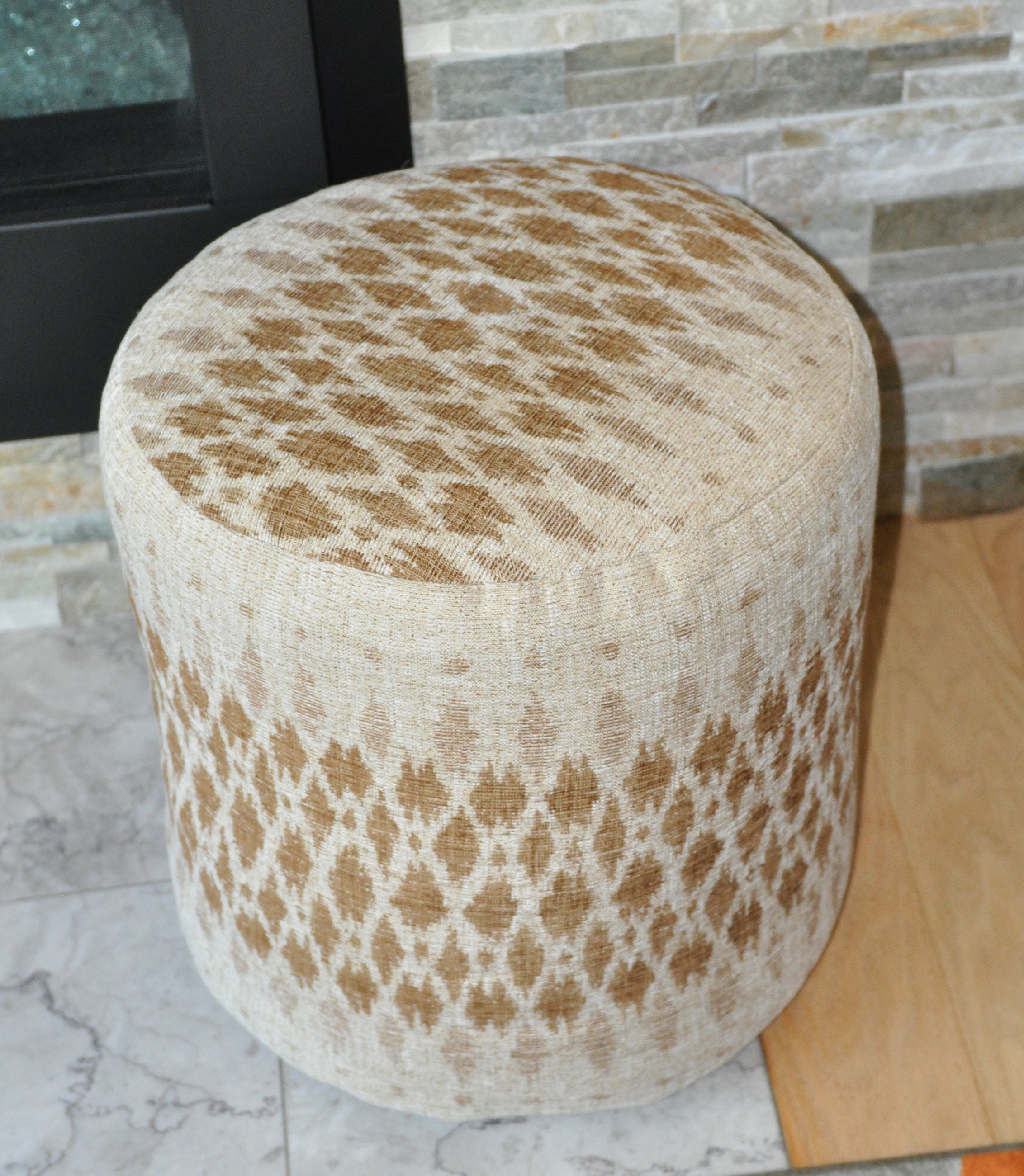 POUF COVER Pouf Ottoman Cover Ottoman Seat Cover Round Etsy