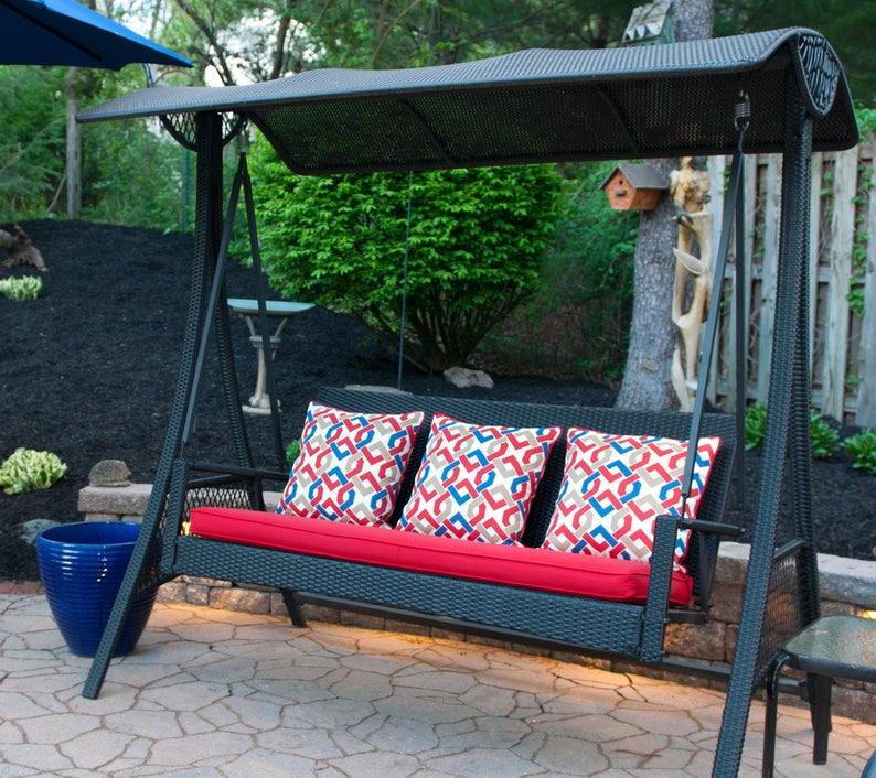 OUTDOOR PILLOW COVER Red Blue And White Pillow Cover Etsy