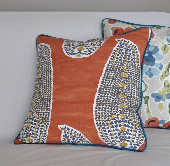 Persimmon Pillow Cover Robert Allen Throw Pillow Covers Tribal Western Geo