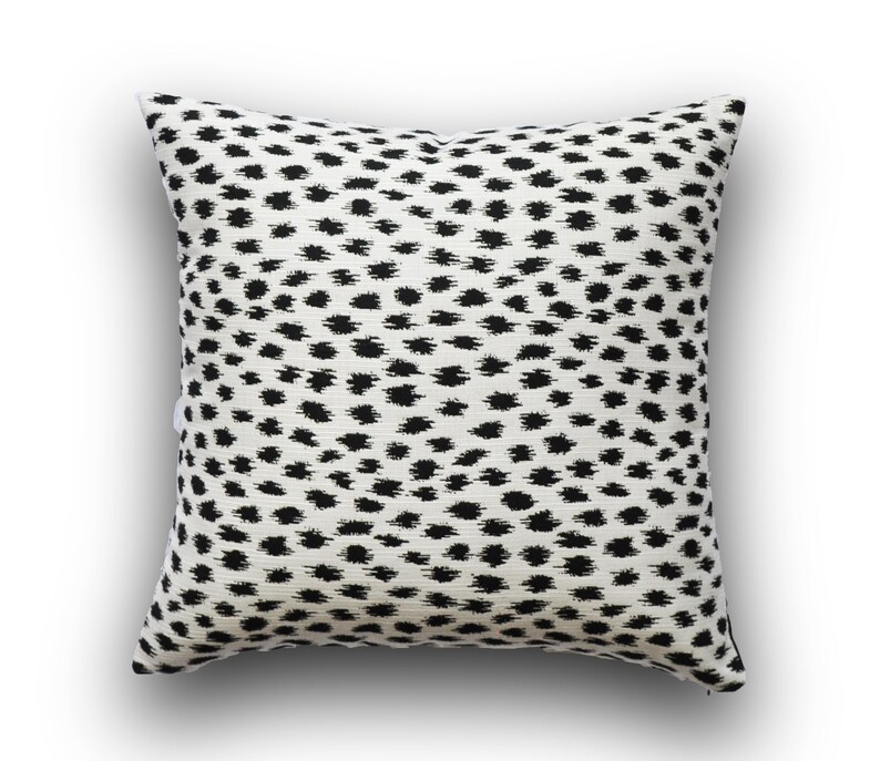 CHEETAH PRINT PILLOW cover Black and White Cover Sunbrella Etsy