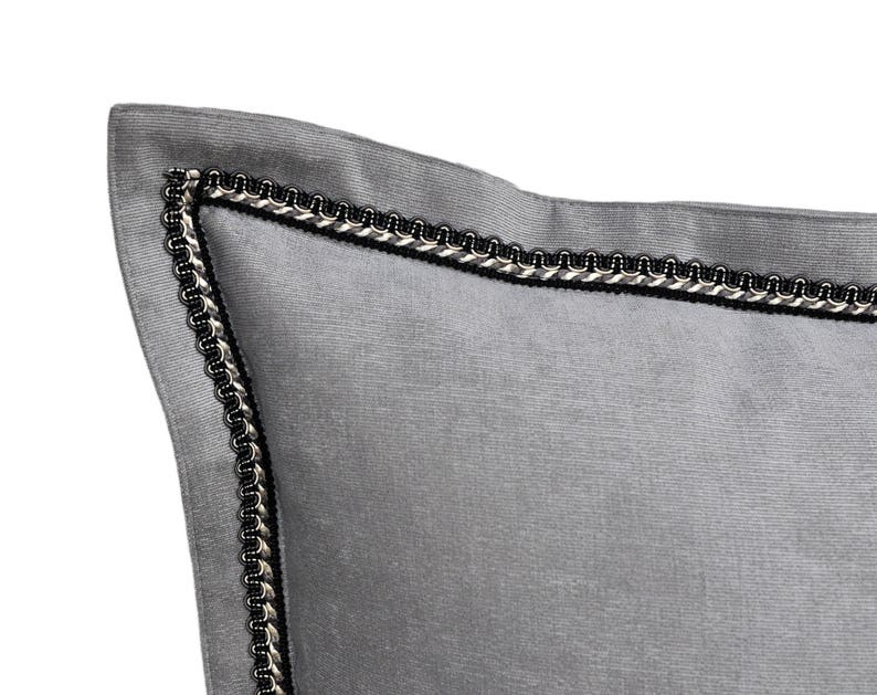 Gray Velvet Throw Pillow Cover Solid Throw Pillow gray Etsy