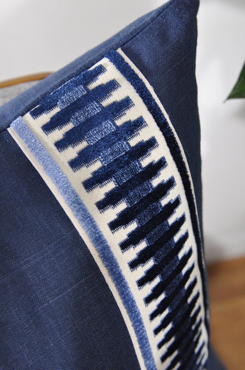 Navy Linen Pillow Cover Navy Blue Pillow Cover euro Pillow Etsy