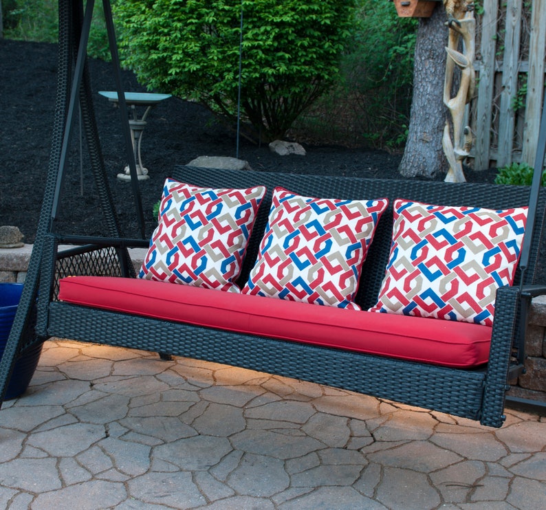 OUTDOOR PILLOW COVER Red Blue And White Pillow Cover Etsy