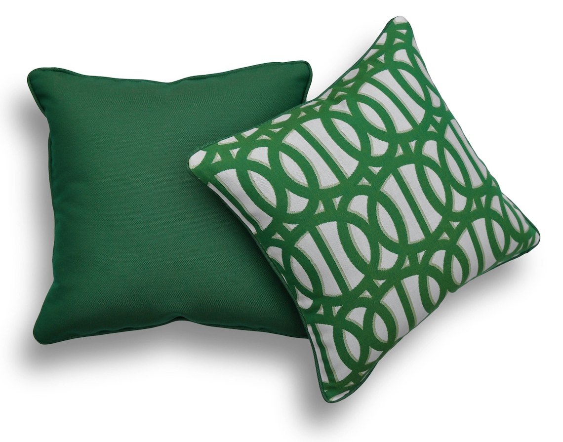Solid Green Pillow Cover sunbrella® Fabric green Throw Etsy