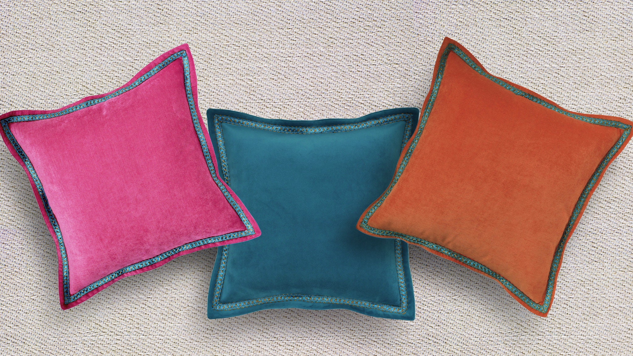 Flange Pillow Cover Solid Throw Pillow Cover Pink Pillow Etsy