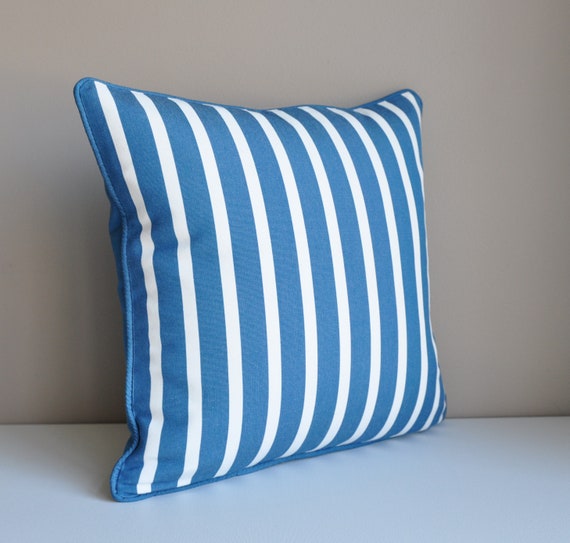 Sunbrella Pillow Cover -blue and White Pillow Cover -sunbrella