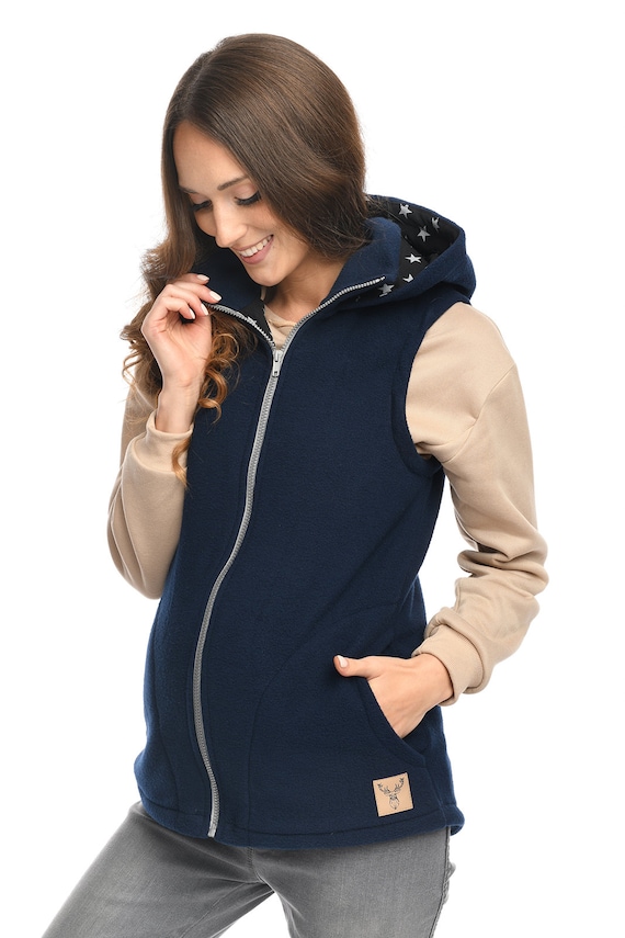MijaCulture 3en1 Maternite chaud Gilet de portage Sweat a capuche Veste Sweat shirt pour porte bebes 4131 marine Etsy France