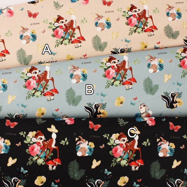 Disney Bambi Thumper printed in Korea by the Half Yard 18" X 43"